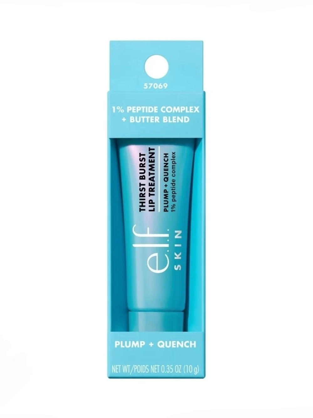 ELF Skin Thirst Burst Peptide Lip Treatment - Sheer Blue Hibiscus 0.35oz